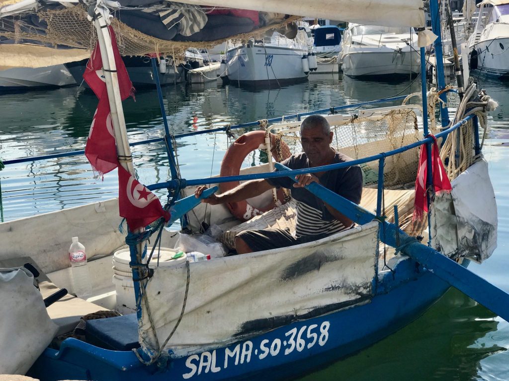 Bootje in de haven Port El Kantaoui